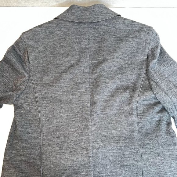 Nordstrom Collection Virgin Wool Knit Sweater Blazer Grey - 12 - Picture 6 of 10